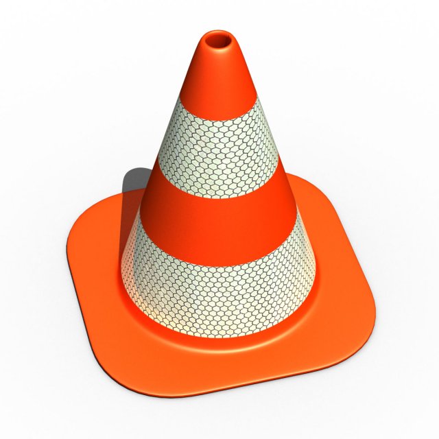 traffic cone Model 3D .c4d .max .obj .3ds .fbx .stl .blend 