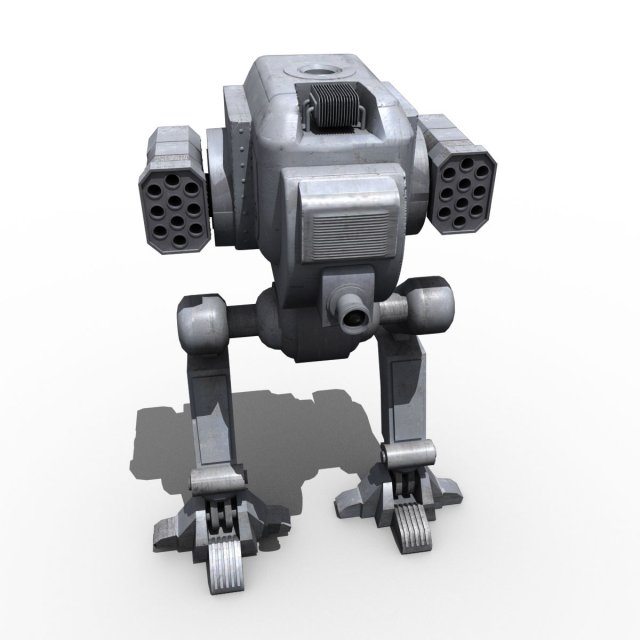 missile mech 3D 모델 .c4d .max .obj .3ds .fbx .stl .blend 