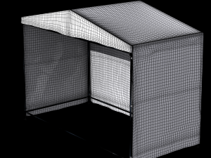 white tent Model 3D