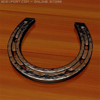 horse shoe 3D Model .c4d .max .obj .3ds .fbx .stl .blend 