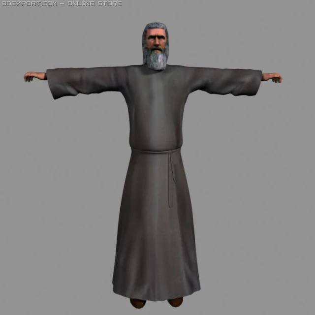 волшебник 3D Модель .c4d .max .obj .3ds .fbx .stl .blend 