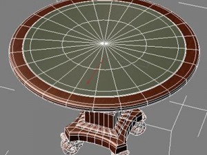 round card table 3D मॉडल
