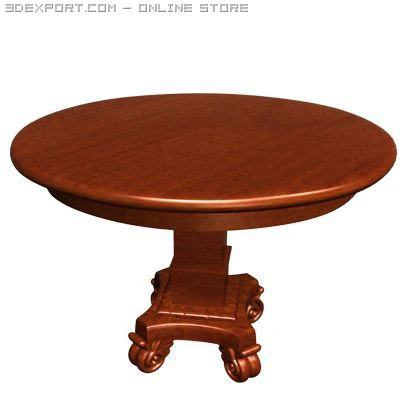 round coffee table 3D Model .c4d .max .obj .3ds .fbx .stl .blend 