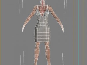 young woman Model 3D