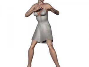 young woman Model 3D