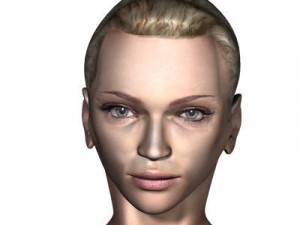 young woman Model 3D