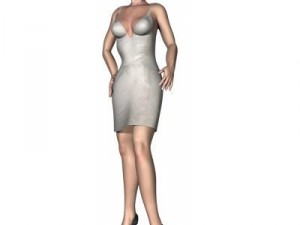 young woman Model 3D
