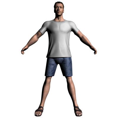 young man 3D Model .c4d .max .obj .3ds .fbx .stl .blend 