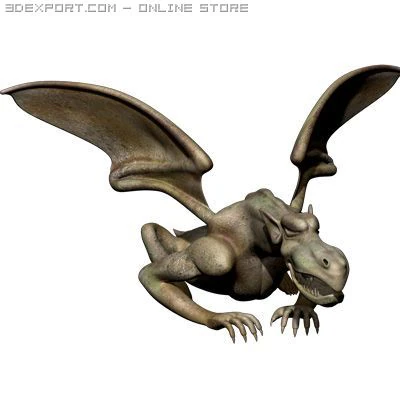 gargoyle 3D Model .c4d .max .obj .3ds .fbx .stl .blend 