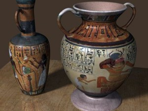 egyptian urns 3D Model