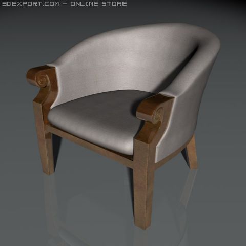 leather chair Model 3D .c4d .max .obj .3ds .fbx .stl .blend 