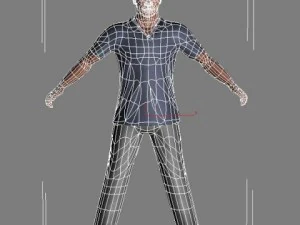 czarny człowiek Model 3D