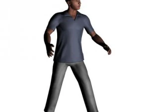 czarny człowiek Model 3D