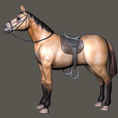 bay horse 3D Model .c4d .max .obj .3ds .fbx .stl .blend 