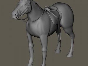 bay horse 3D-Modell