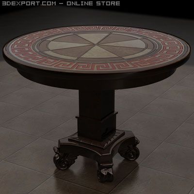 inlay coffee table Modelo 3D .c4d .max .obj .3ds .fbx .stl .blend 