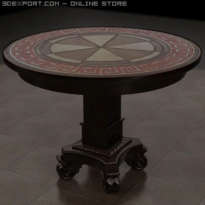 inlay coffee table 3D Model .c4d .max .obj .3ds .fbx .stl .blend 