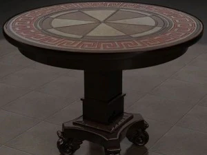 tavolino con intarsio Modello 3D