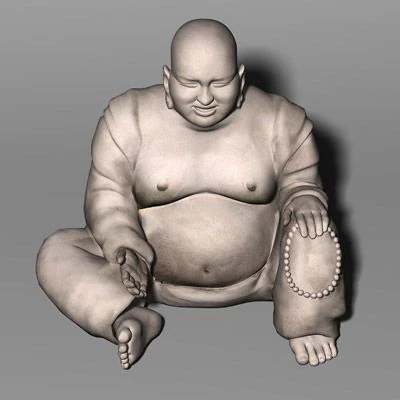 laughing buddha 3D Model .c4d .max .obj .3ds .fbx .stl .blend 