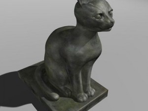 egyptian cat statue Modelo 3D