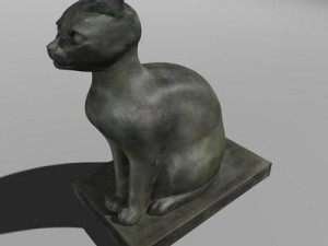 egyptian cat statue 3D 模型