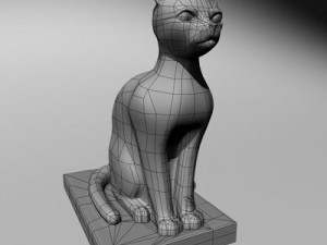 egyptian cat statue 3D 模型