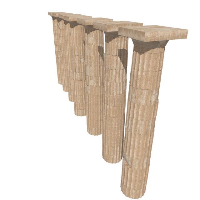 old columns Model 3D .c4d .max .obj .3ds .fbx .stl .blend 