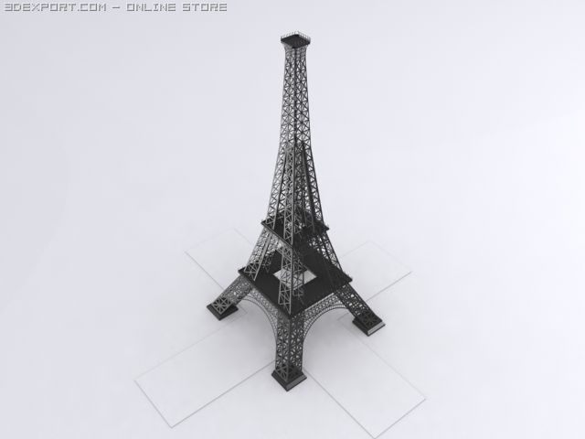 eifel tower Model 3D .c4d .max .obj .3ds .fbx .stl .blend 