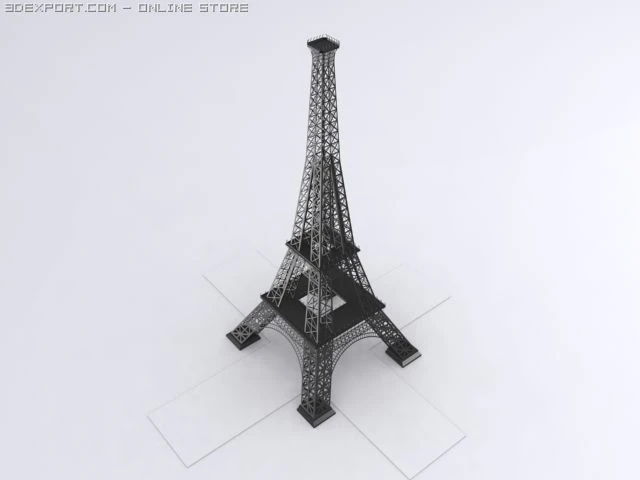 eifel tower 3D Model .c4d .max .obj .3ds .fbx .stl .blend 