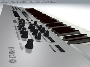 yamaha cs6x synthesizer 3D 모델