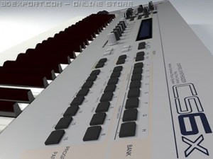 yamaha cs6x synthesizer 3D 모델