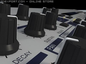 yamaha cs6x synthesizer 3D 모델