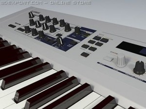 yamaha cs6x synthesizer 3D 모델