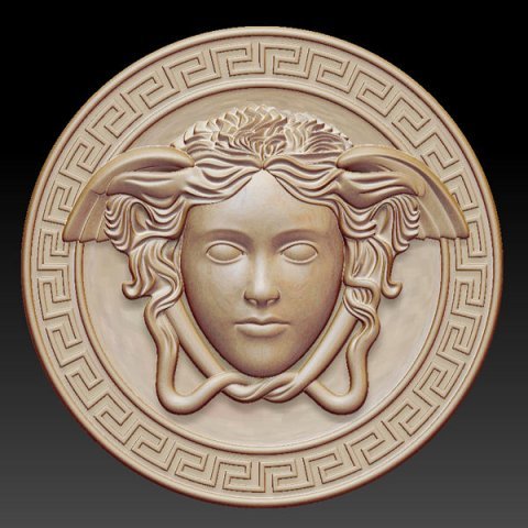 Gorgon medusa bas relief 3D मॉडल .c4d .max .obj .3ds .fbx .stl .blend 