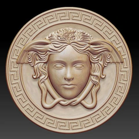 Gorgon medusa bas relief 3D Model .c4d .max .obj .3ds .fbx .stl .blend 