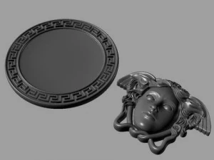 Gorgon medusa bas relief 3D Model