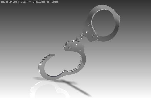police handcuffs 3D Модель .c4d .max .obj .3ds .fbx .stl .blend 