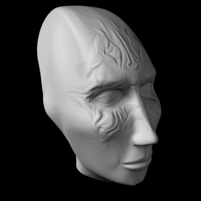 alien head Modelo 3D .c4d .max .obj .3ds .fbx .stl .blend 