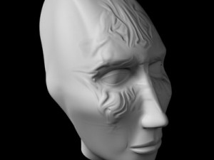 alien head Model 3D