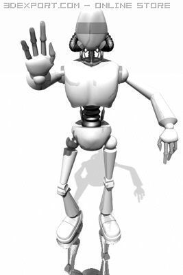 robot 1 3D मॉडल .c4d .max .obj .3ds .fbx .stl .blend 