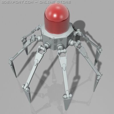 robot virus Modelo 3D .c4d .max .obj .3ds .fbx .stl .blend 