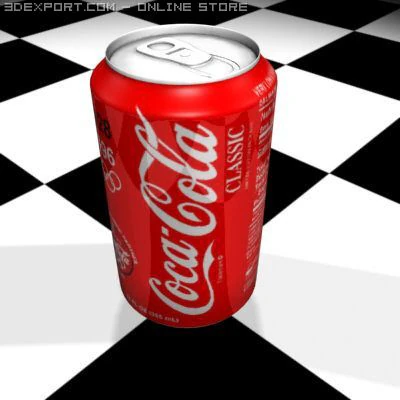 coca cola 3D Model .c4d .max .obj .3ds .fbx .stl .blend 
