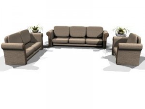 sofa set 3D 모델