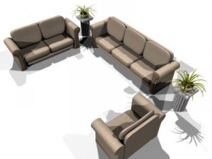 sofa set 3D 모델