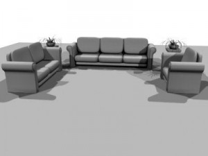 sofa set 3D 모델