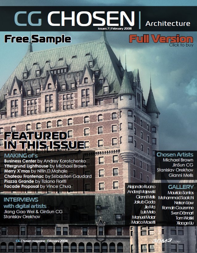 cg chosen  architecture magazine no7 3D Model .c4d .max .obj .3ds .fbx .stl .blend 