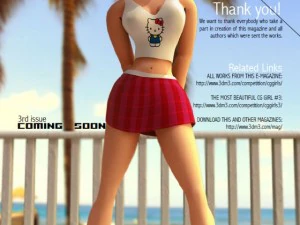 the most beautiful cg girls magazine 3D Model