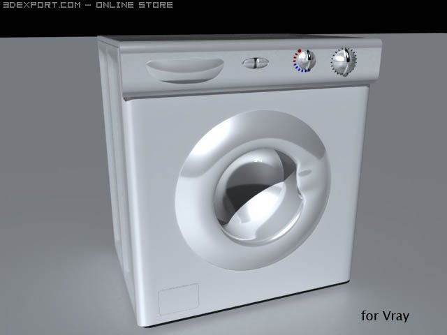 washing mashine 3D 模型 .c4d .max .obj .3ds .fbx .stl .blend
