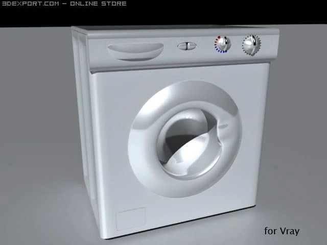 washing mashine 3D Model .c4d .max .obj .3ds .fbx .stl .blend 