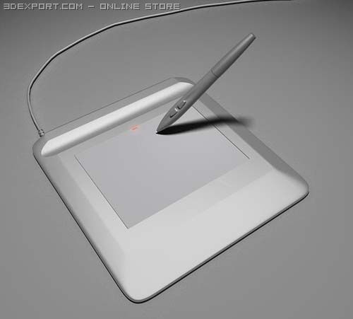 tablet wacom 3D Model .c4d .max .obj .3ds .fbx .stl .blend 